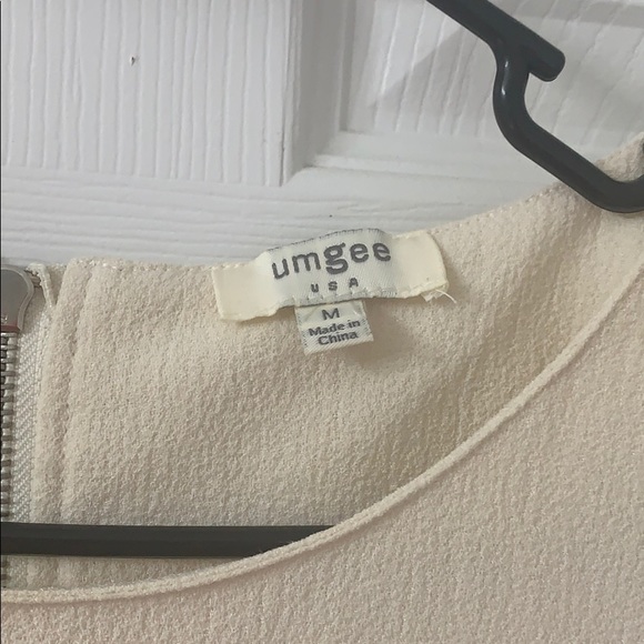 Cream Cold Shoulder Dress - Picture 2 of 3